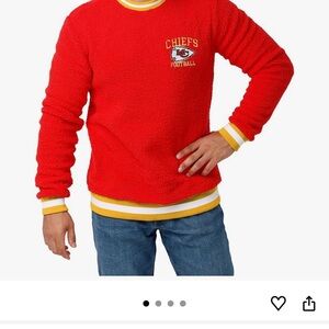 Kansas City Chiefs Red Sherpa Crewneck Sweater
